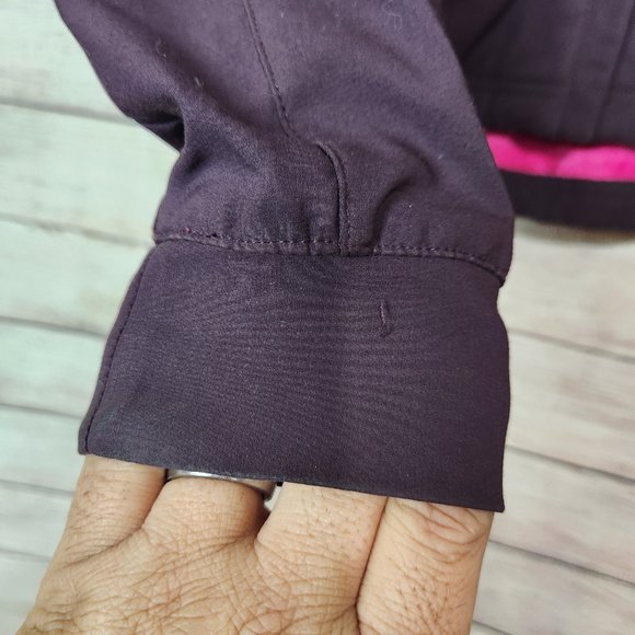 The North Face Womens Purple Pink Fleece Interior Hoodie Jacket Pockets XS/TP - Picture 8 of 16